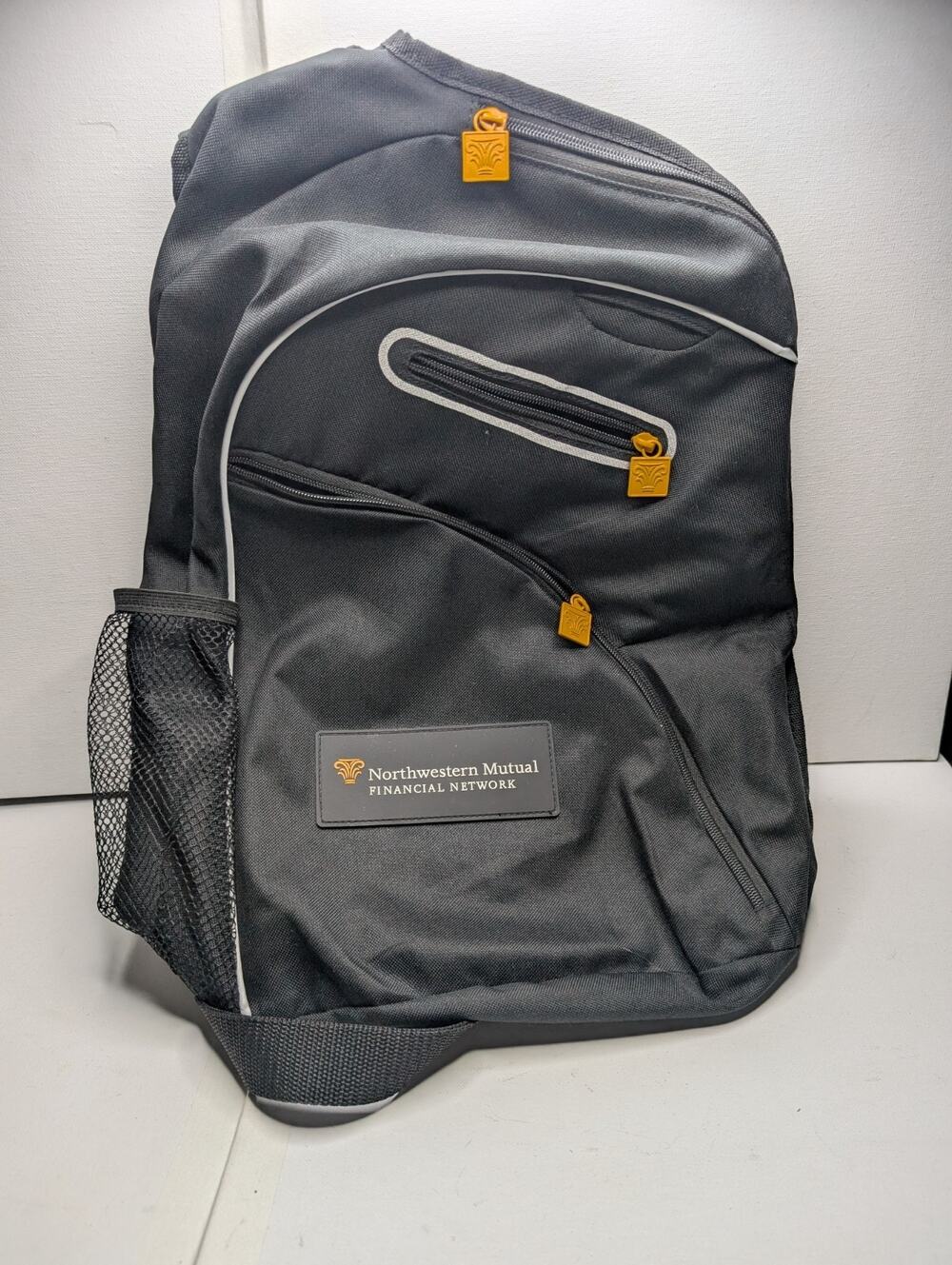 Northwestern Mutual Financial Network BackpackBlack Gold Zippers Multi Pocket